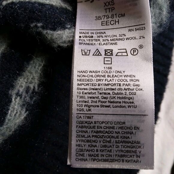 Banana Republic Fair Isle Mock Neck Sweater Women's Size XXS - Picture 8 of 13